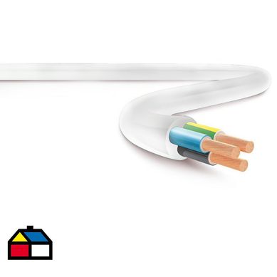 Cordn elctrico flexible 3x1.00 mm 20 mt  HO5VV-F blanco