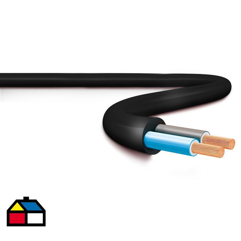 DRL - Cordón eléctrico flexible 2x0.75 mm 10 mt  HO5VV-F negro