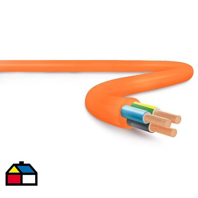 Cordn elctrico flexible 3x1.50 mm 20 mt  HO5VV-F naranjo