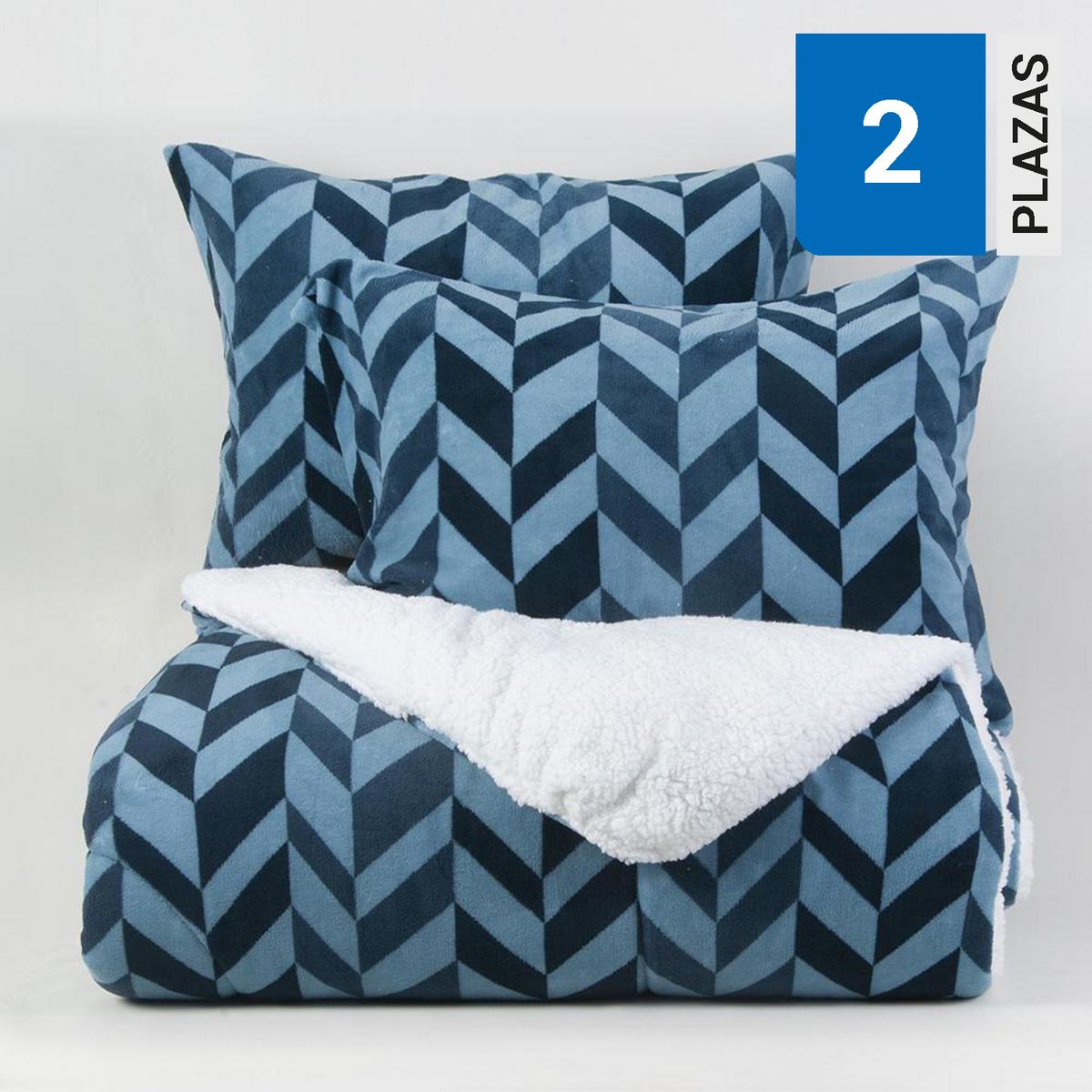 MASHINI - Plumón 2 plazas Coral Print Sherpa Multicolor 