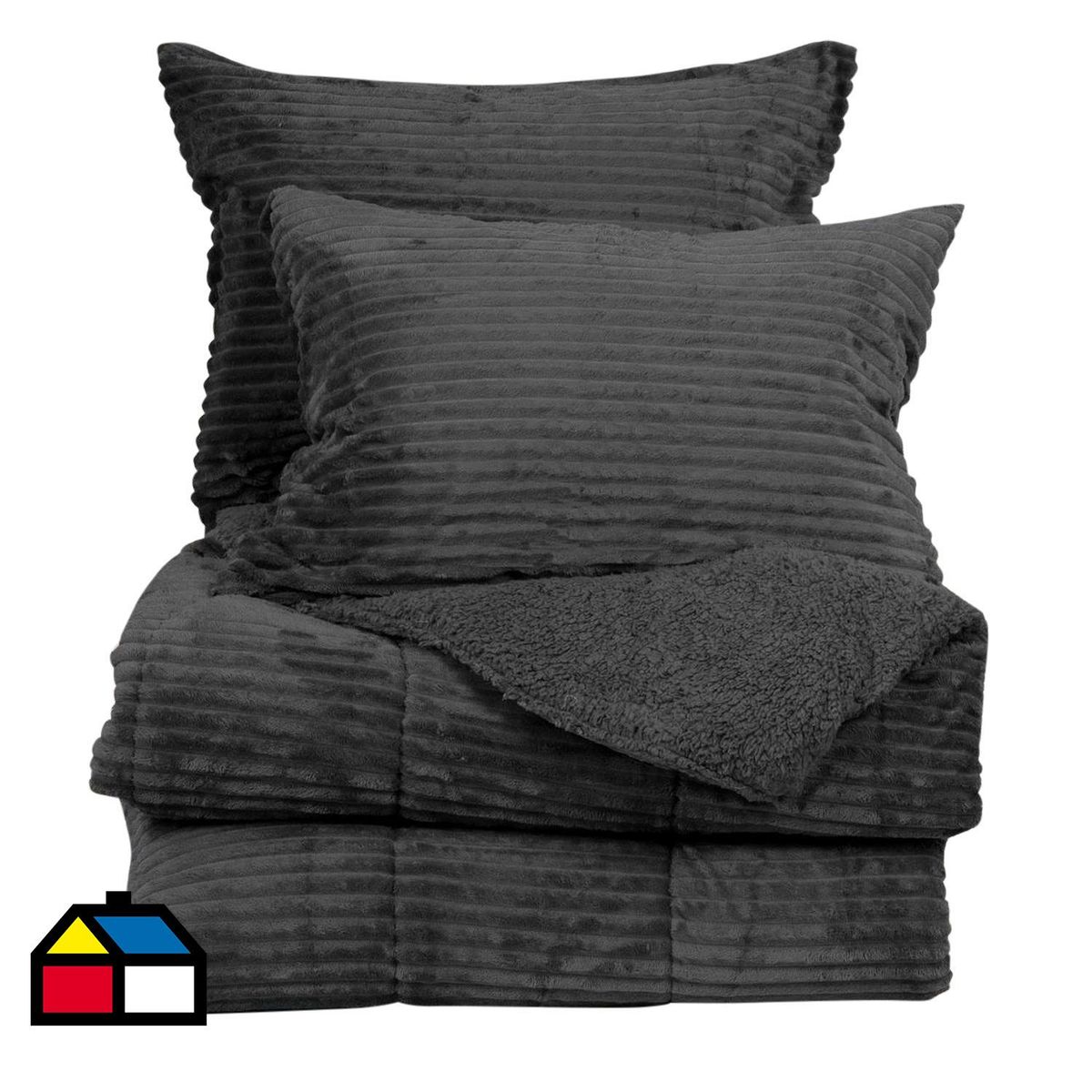 MASHINI - Plumón King Corduroy Coral Sherpa Marengo 