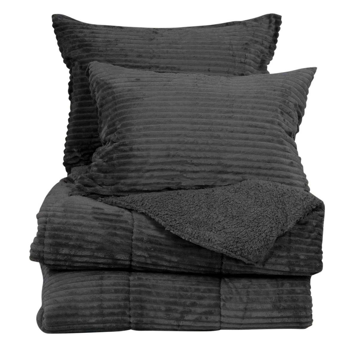 MASHINI - Plumón King Corduroy Coral Sherpa Marengo 