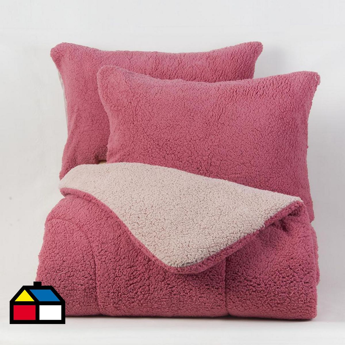 MASHINI - Plumón 2 plazas Sherpa Coral 