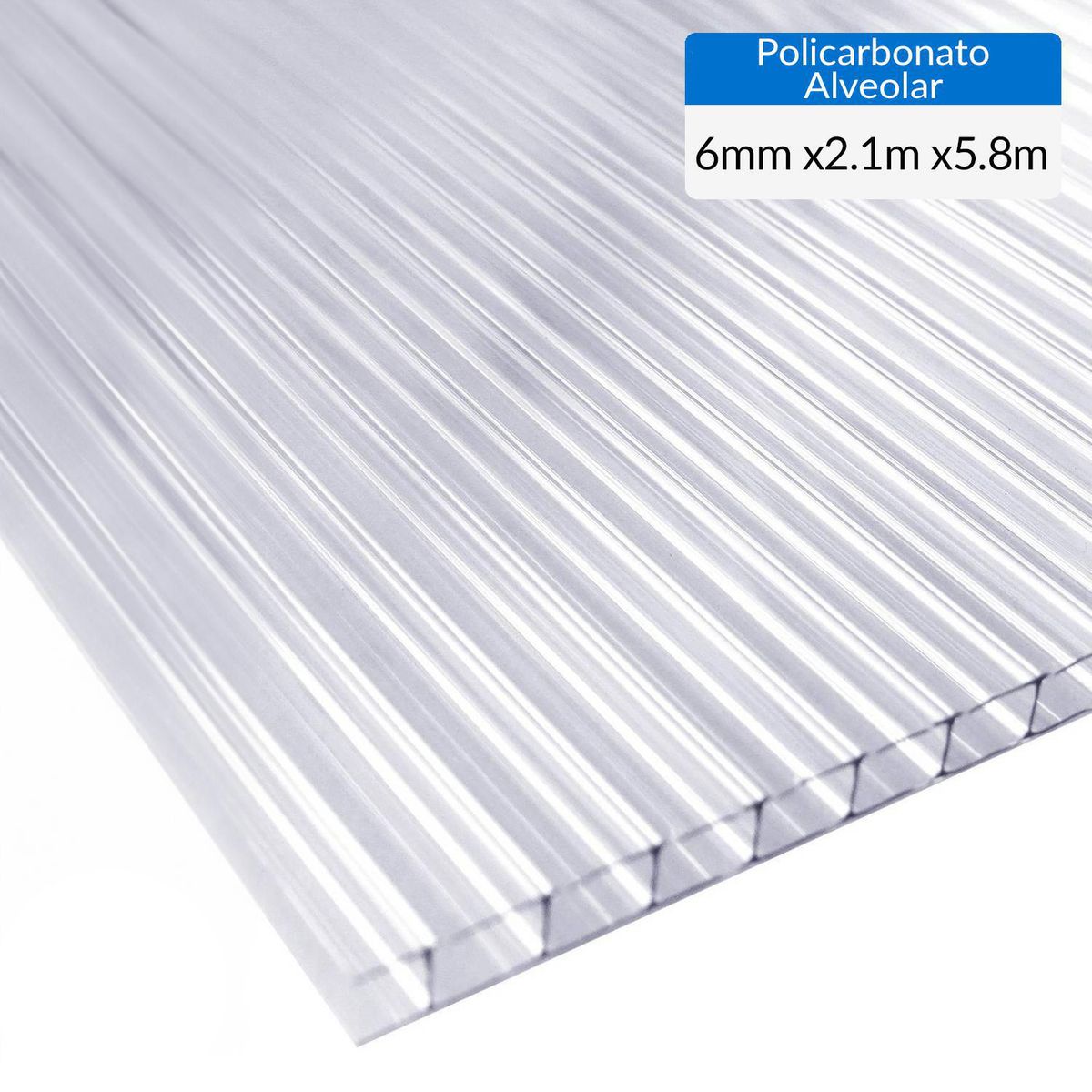 DVP - Plancha Policarbonato Alveolar 0.6 cm 210x580 cm Transparente