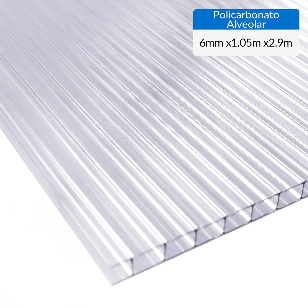 DVP - Plancha Policarbonato Alveolar 0.6 cm 105x290 cm Transparente