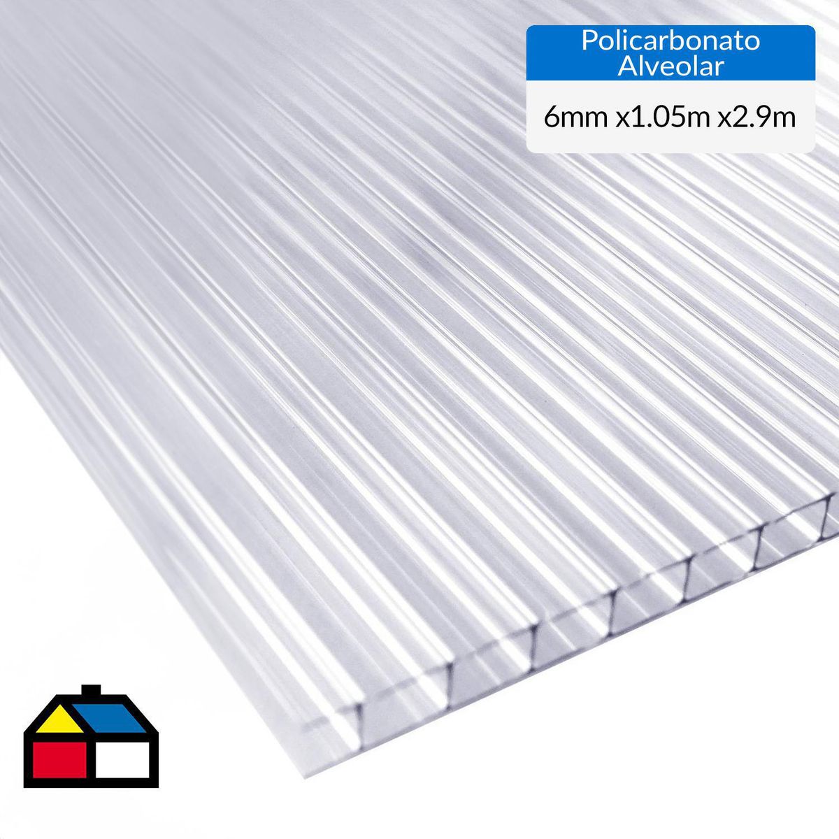 DVP - Plancha Policarbonato Alveolar 0.6 cm 105x290 cm Transparente