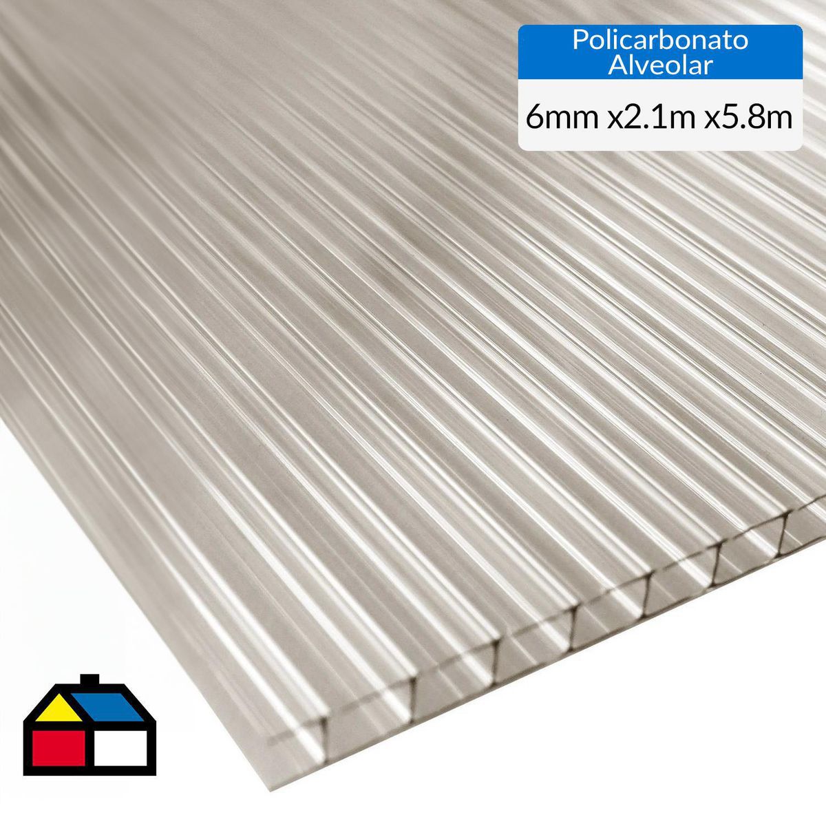 DVP - Plancha Policarbonato Alveolar 0.6 cm 210x580 cm Bronce