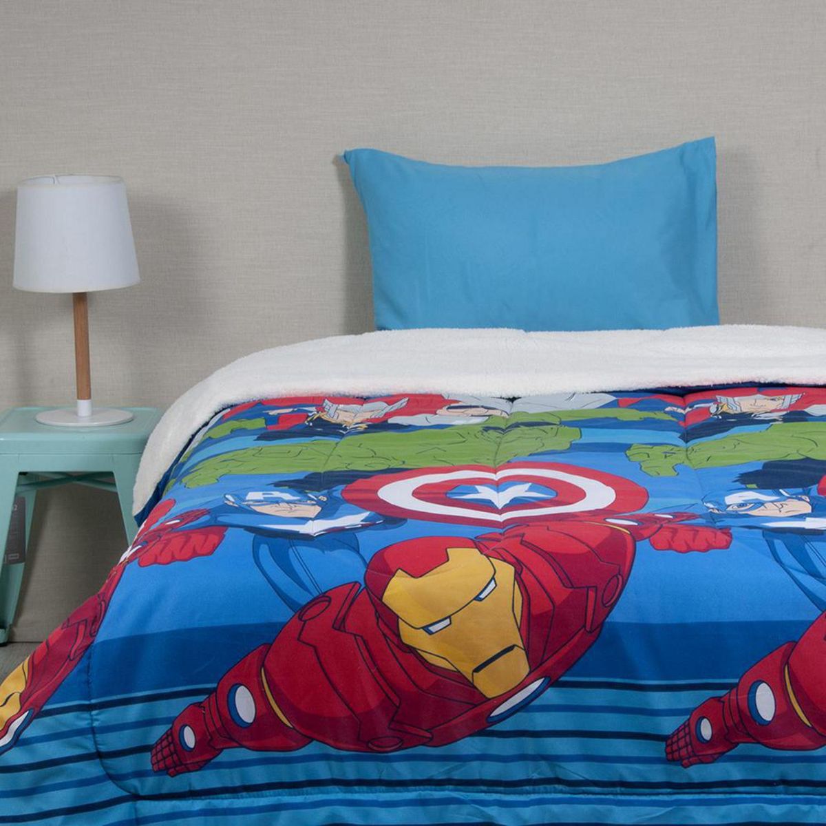 DISNEY - Plumón 1.5 plazas Avengers Team Multicolor 