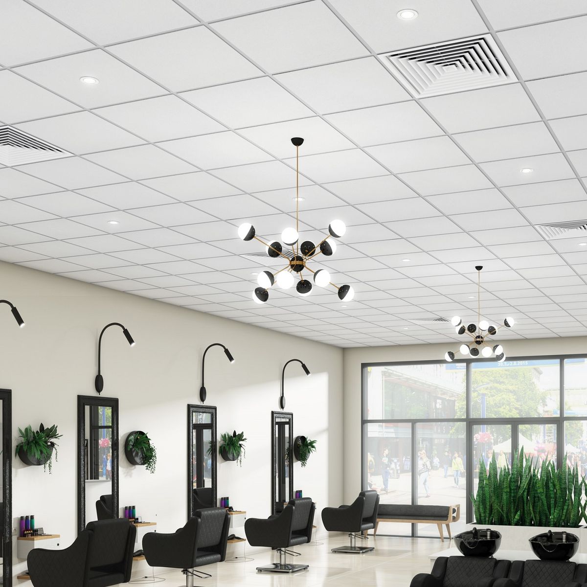 ARMSTRONG - Cielo de fibra mineral Dune 1773 122x61 cm  Recta 15/16" - Caja 8 und