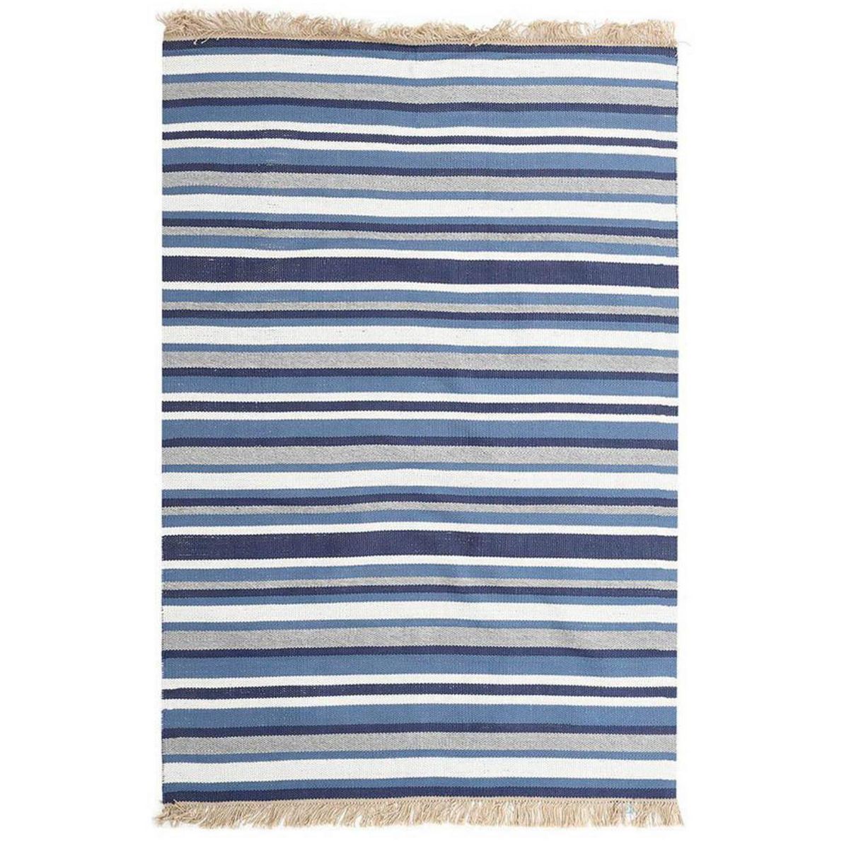 DIB - Alfombra Natural Stripe 160x230 cm Polipropileno Azul
