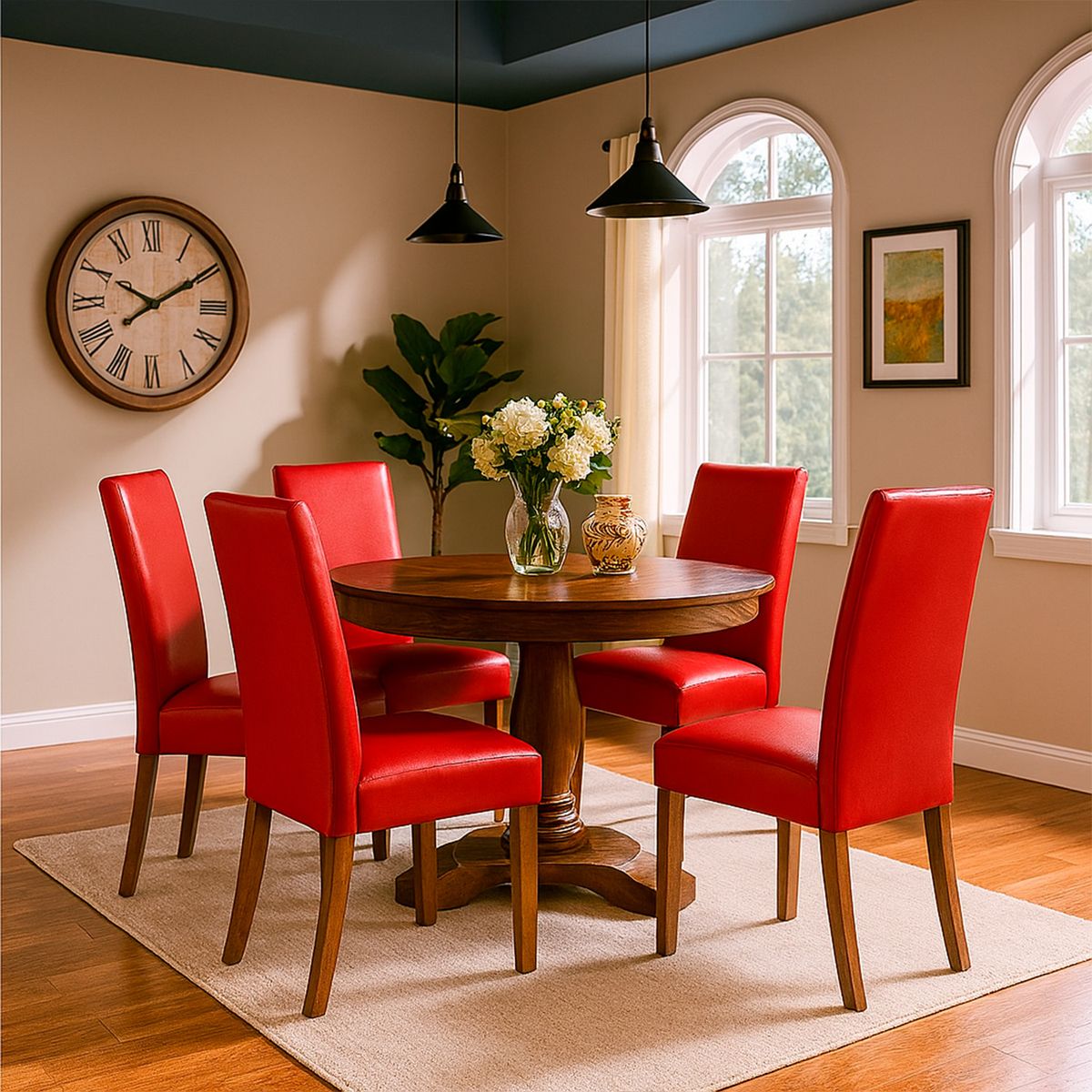 LATAM HOME - Silla Cadiz pu rojo