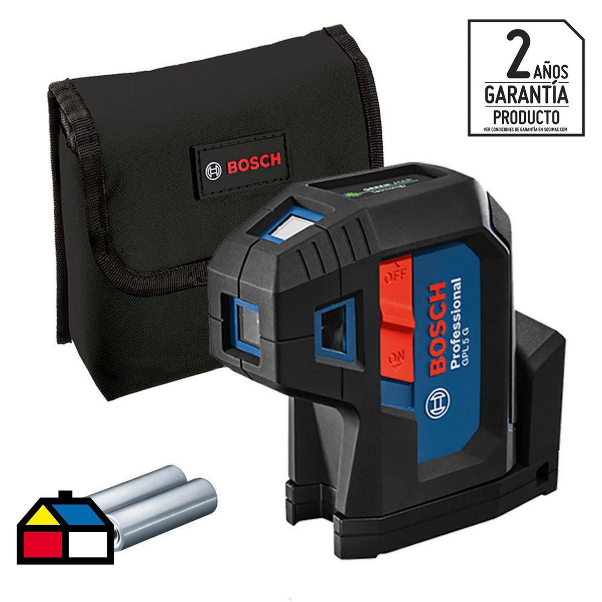 BOSCH - Nivel láser verde Bosch GPL 5 G hasta 5 puntos de referencia