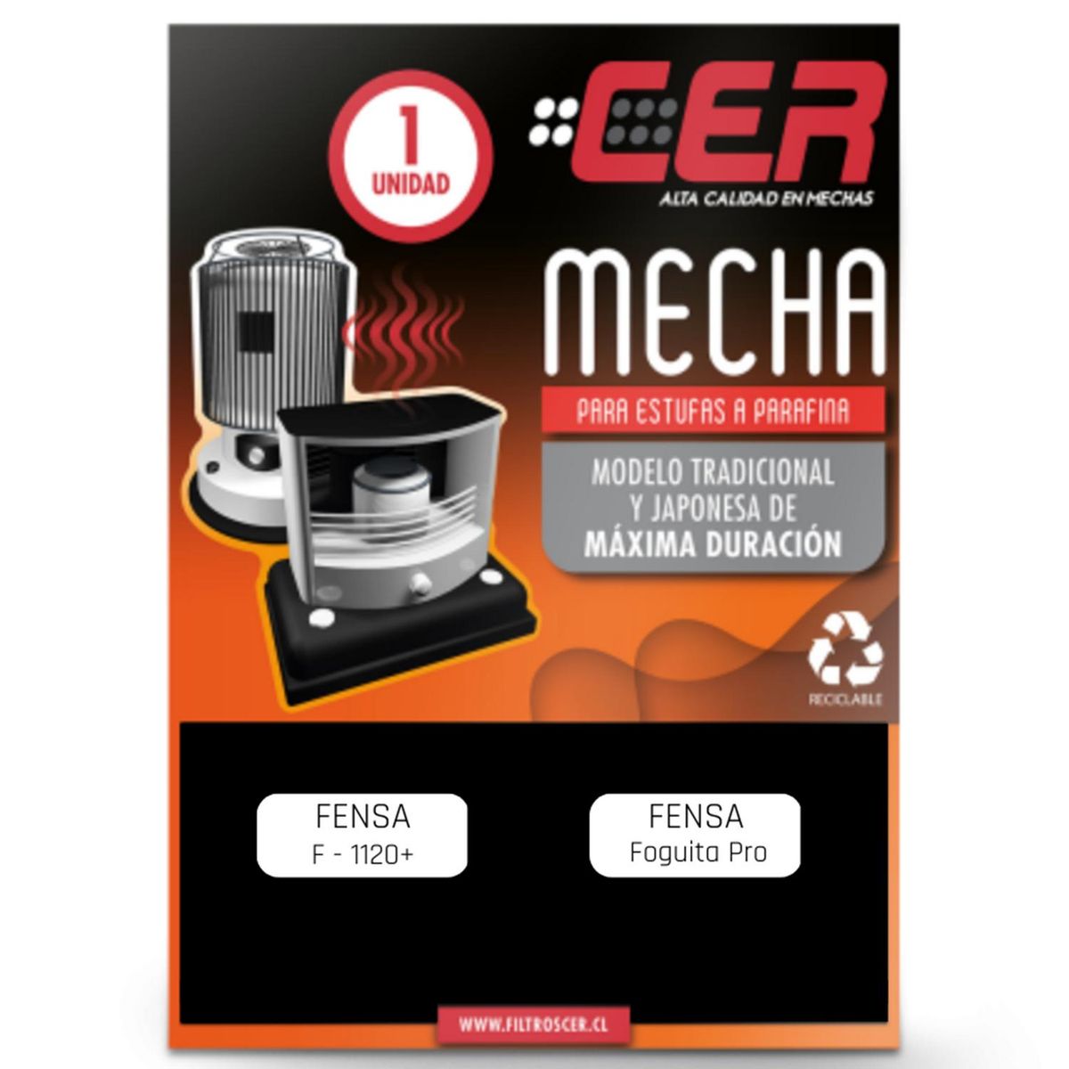 CER - Mecha estufa a parafina Fensa 1120 + Foguita pro