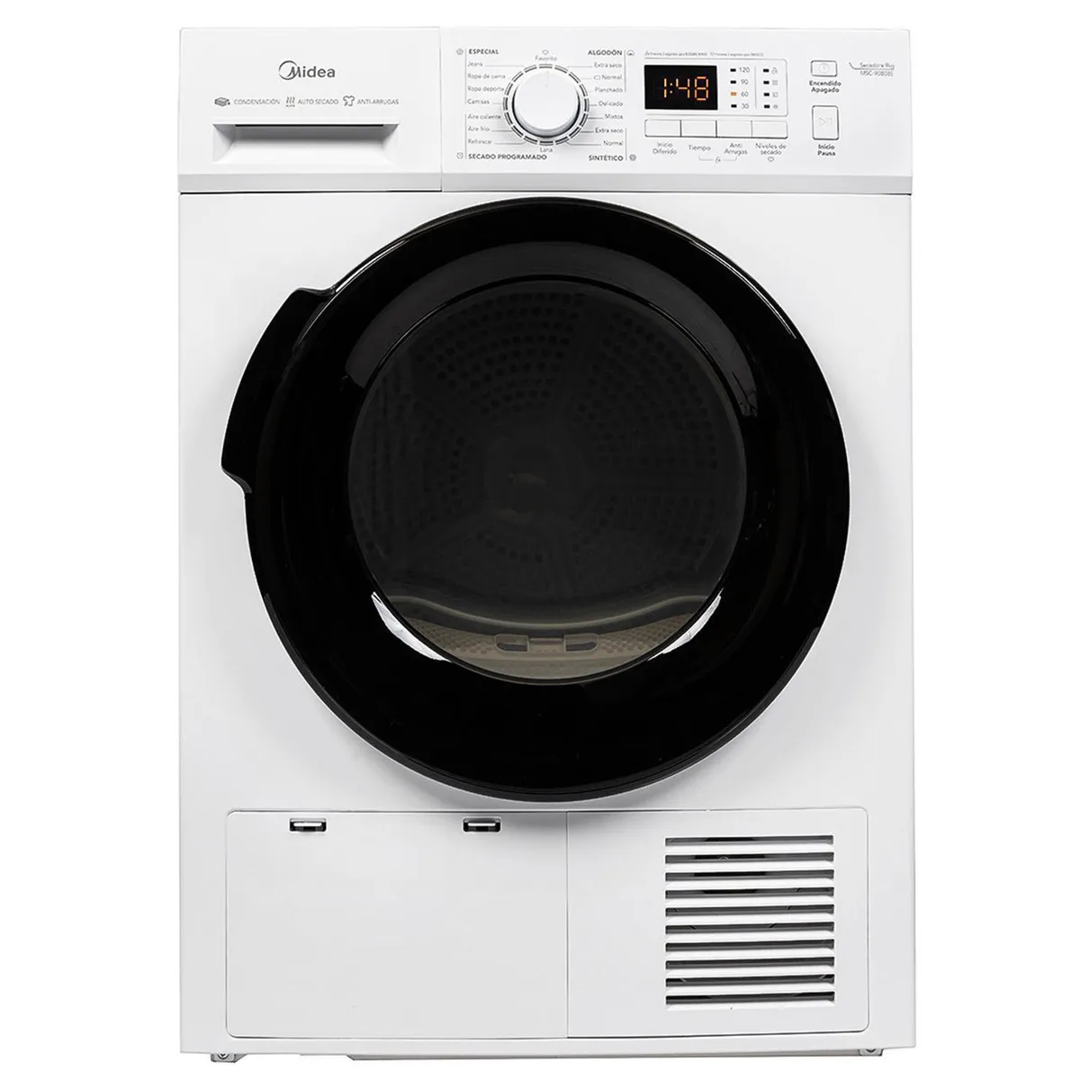 MIDEA - Secadora de Ropa 9 kg Carga Frontal con Condensación Blanco MSC-90B08E