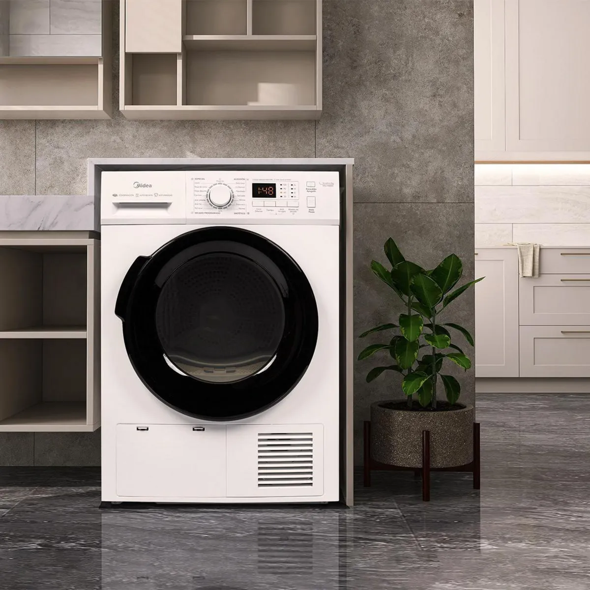 MIDEA - Secadora de Ropa 9 kg Carga Frontal con Condensación Blanco MSC-90B08E