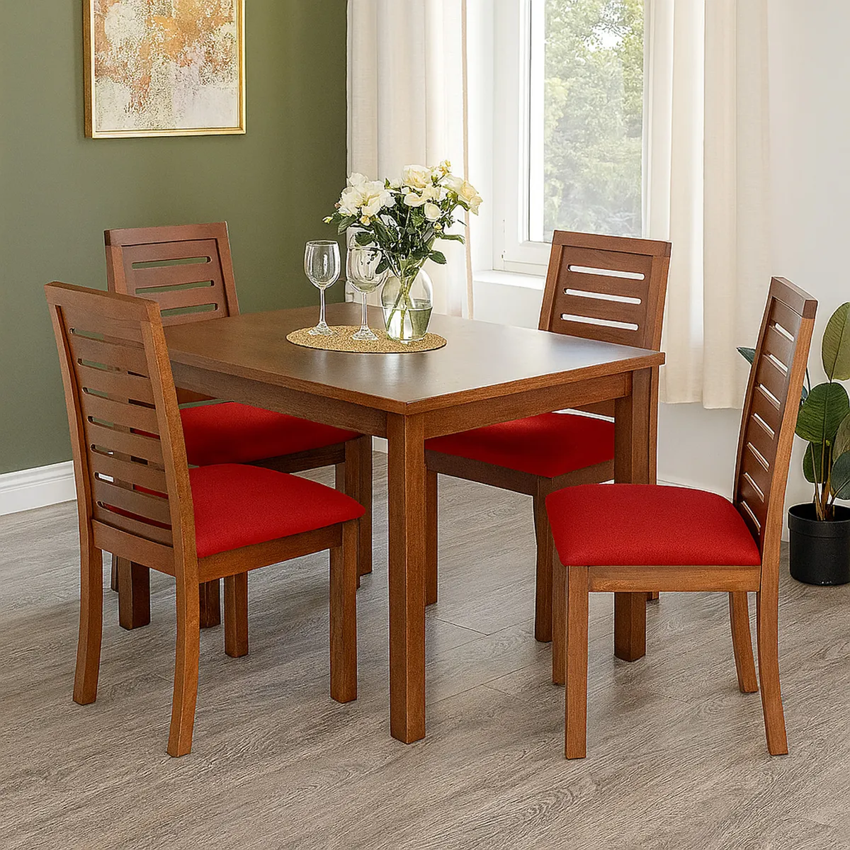 LATAM HOME - Silla Tenerife Rojo 96x47x49 cm