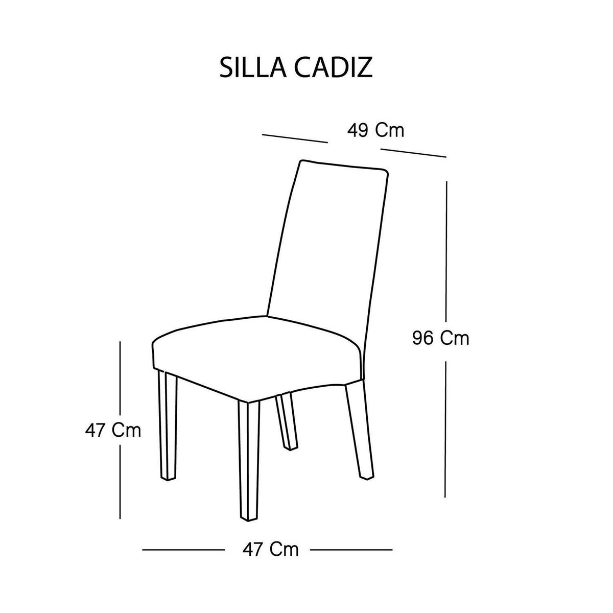 LATAM HOME - Silla Cadiz Cuero Tabaco 96x47x49 cm