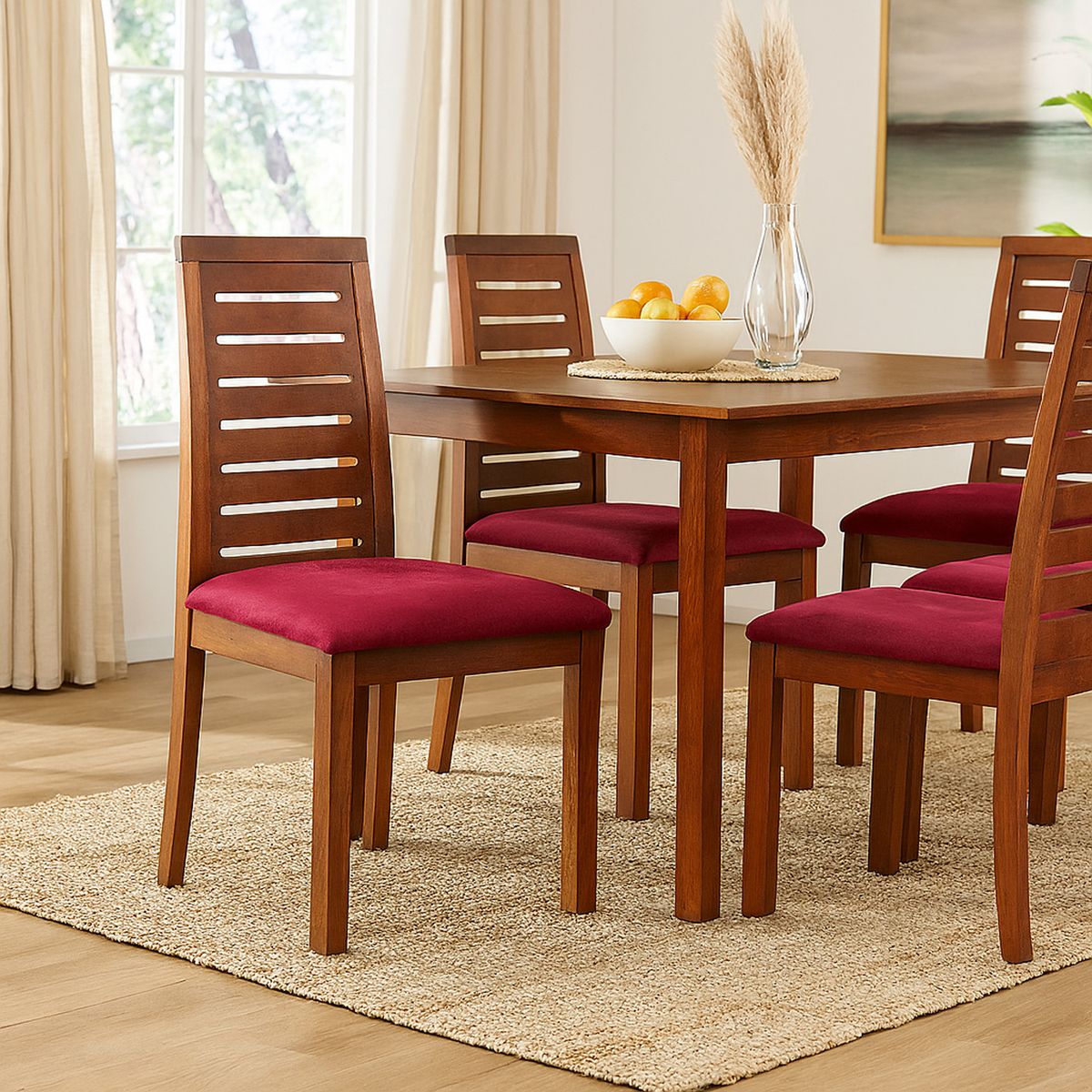 LATAM HOME - Silla Tenerife Velvet Burdeo 96x47x49 cm