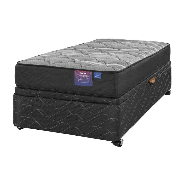 Cama 1 plaza de Estructura Therapedic Plus Negro