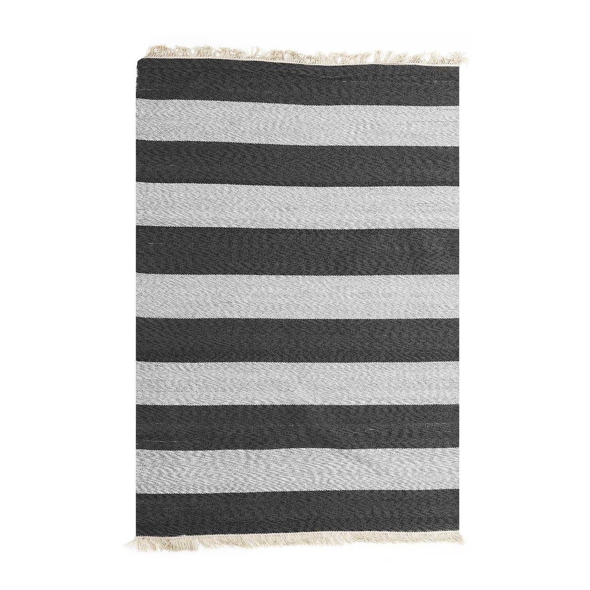 DIB - Alfombra Natural Stripe 160x230 cm Polipropileno Negro