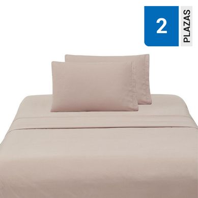 Sabana Broderie Rosa 2P