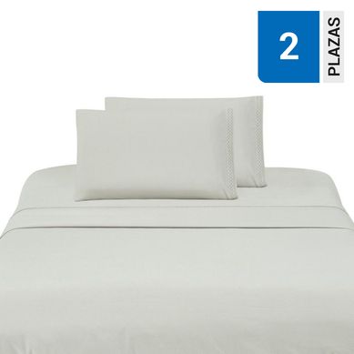 Sabana Broderie Beige 2P