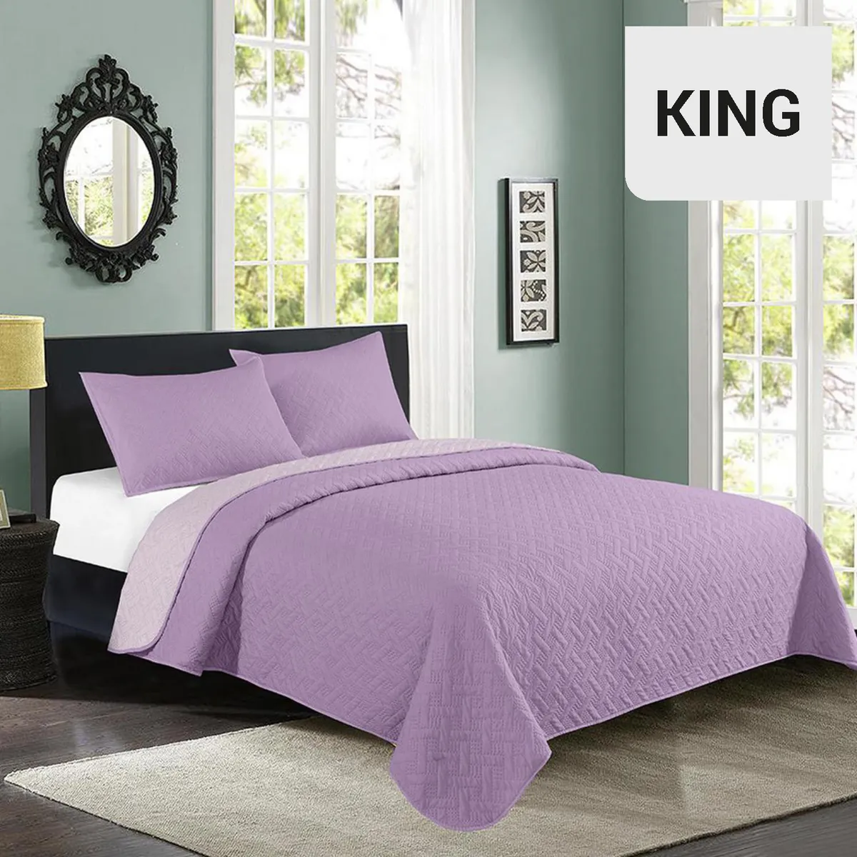 ILLUSIONS - Cubrecama Quilt Bicolor