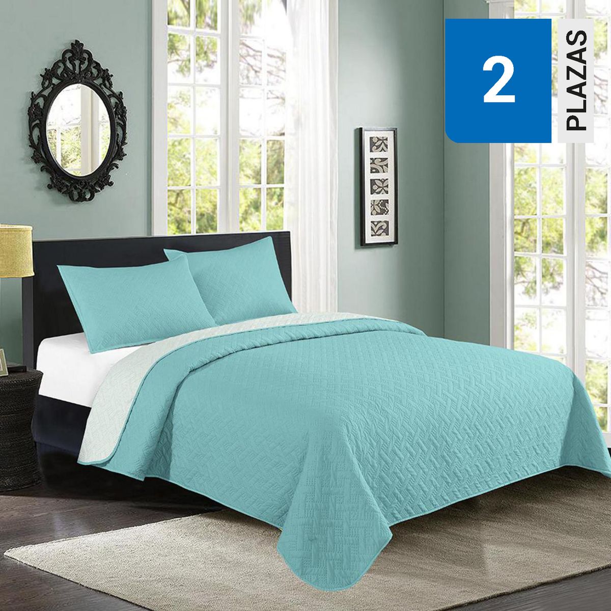 ILLUSIONS - Cubrecama Quilt Bicolor