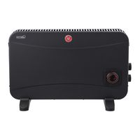 Convector Eléctrico 2000 W Convección HMP 2000 TT Negro