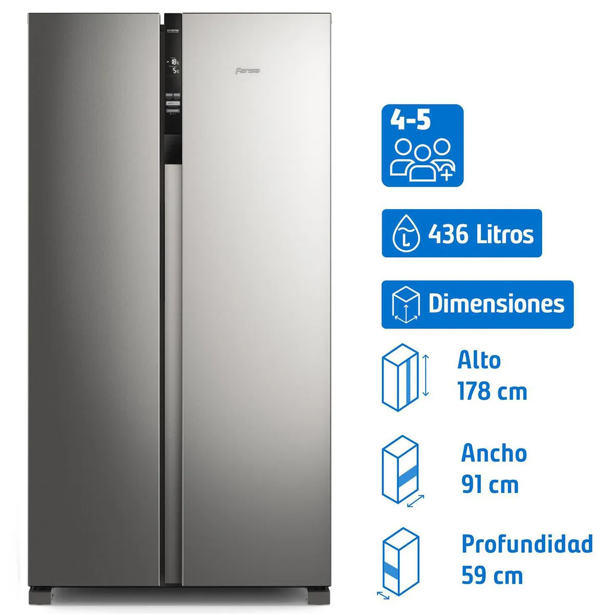 FENSA - Refrigerador Side by Side No Frost 436 Litros SFX440