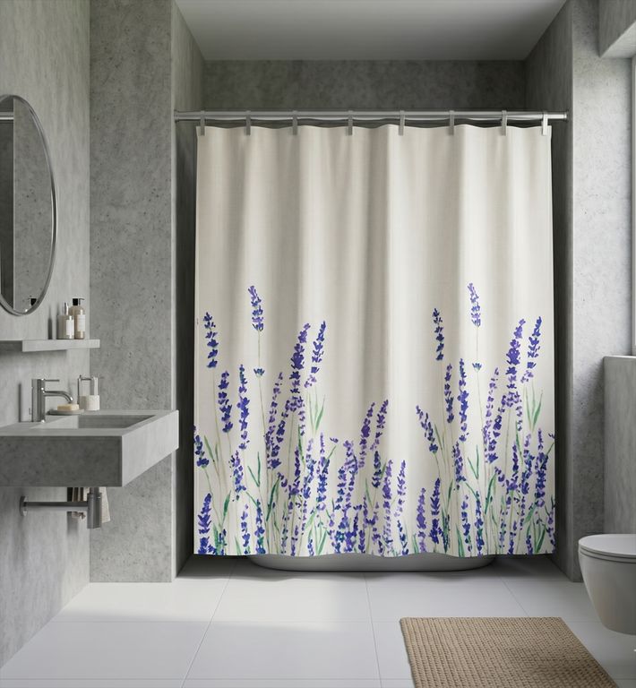 Cortina microfibra lavanda