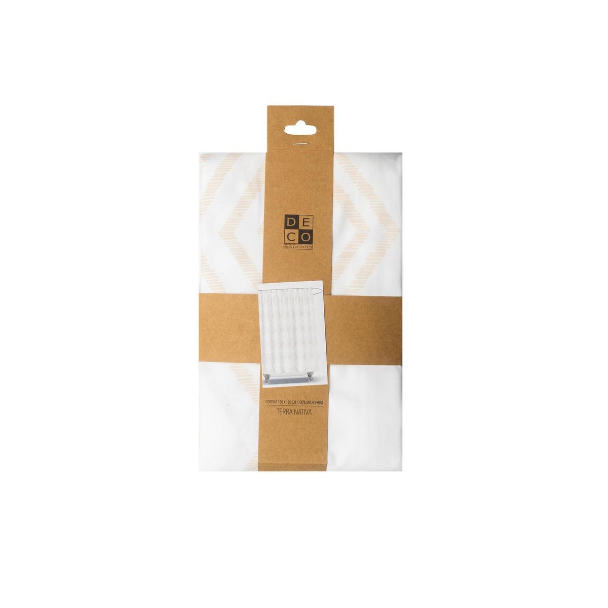 DECO EXPRESS - Cortina De baño 180x180 cm Blanco y Amarillo