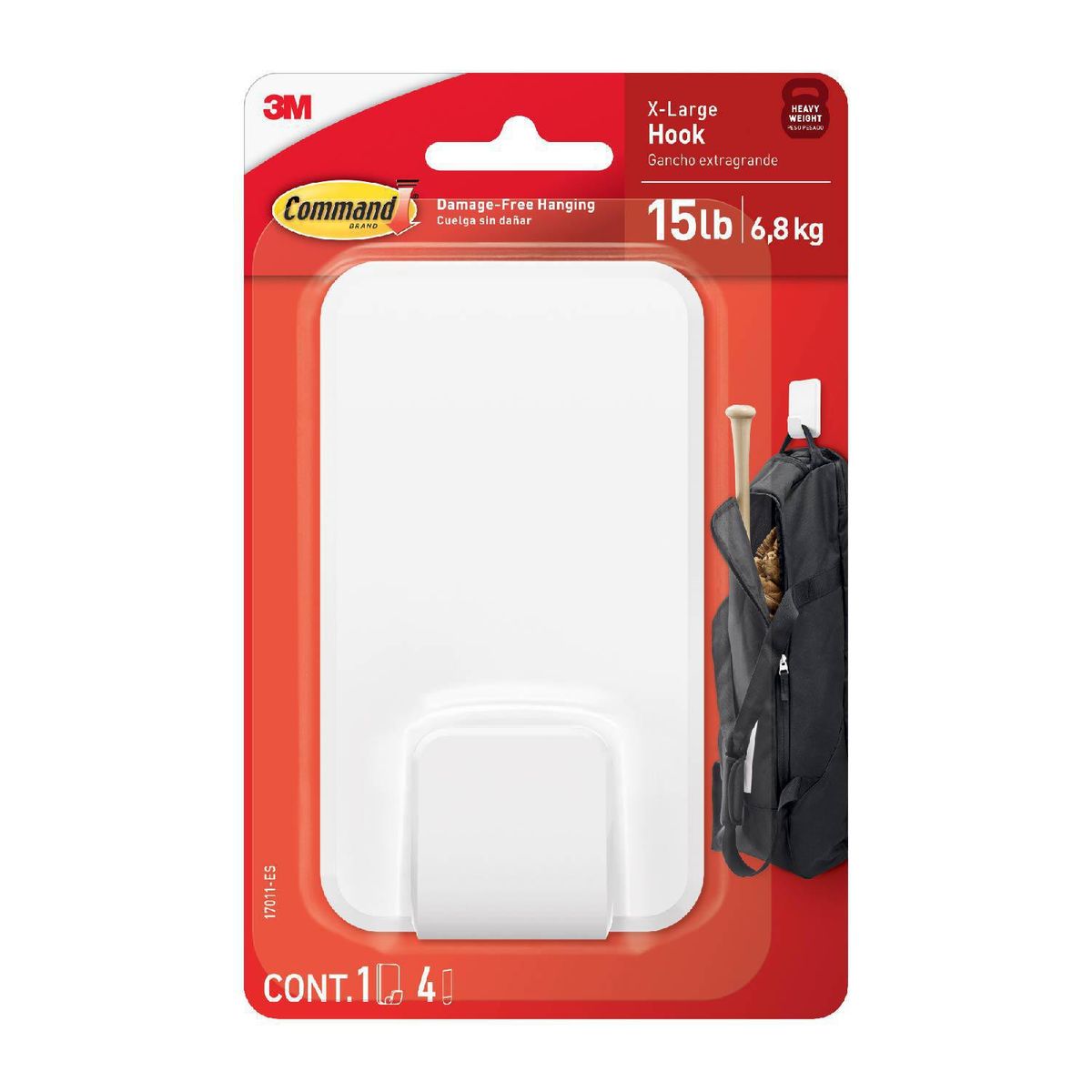 COMMAND - Gancho Jumbo 6,8 kg blanco