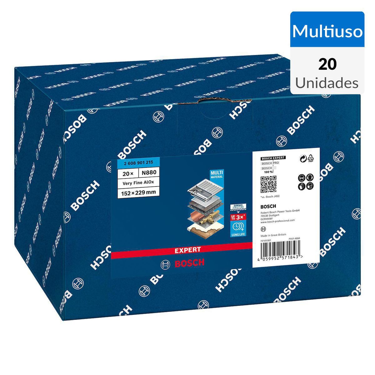 BOSCH - Paño abrasivo n880 - 152x229mm - super fino