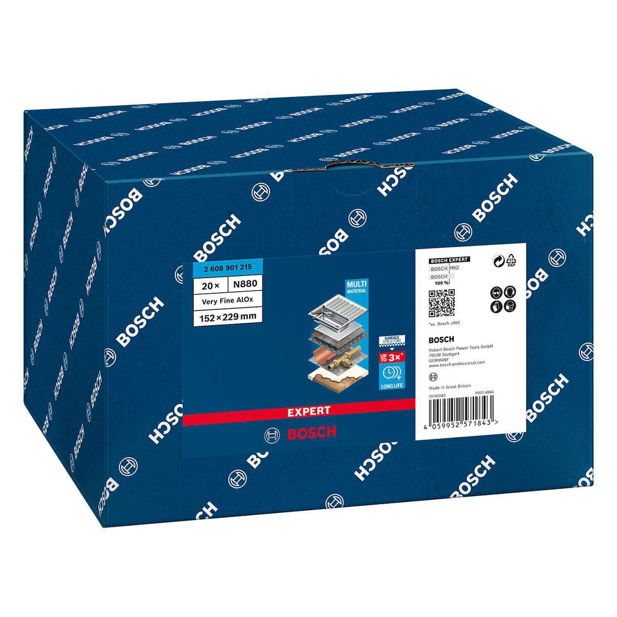 BOSCH - Paño abrasivo n880 - 152x229mm - super fino