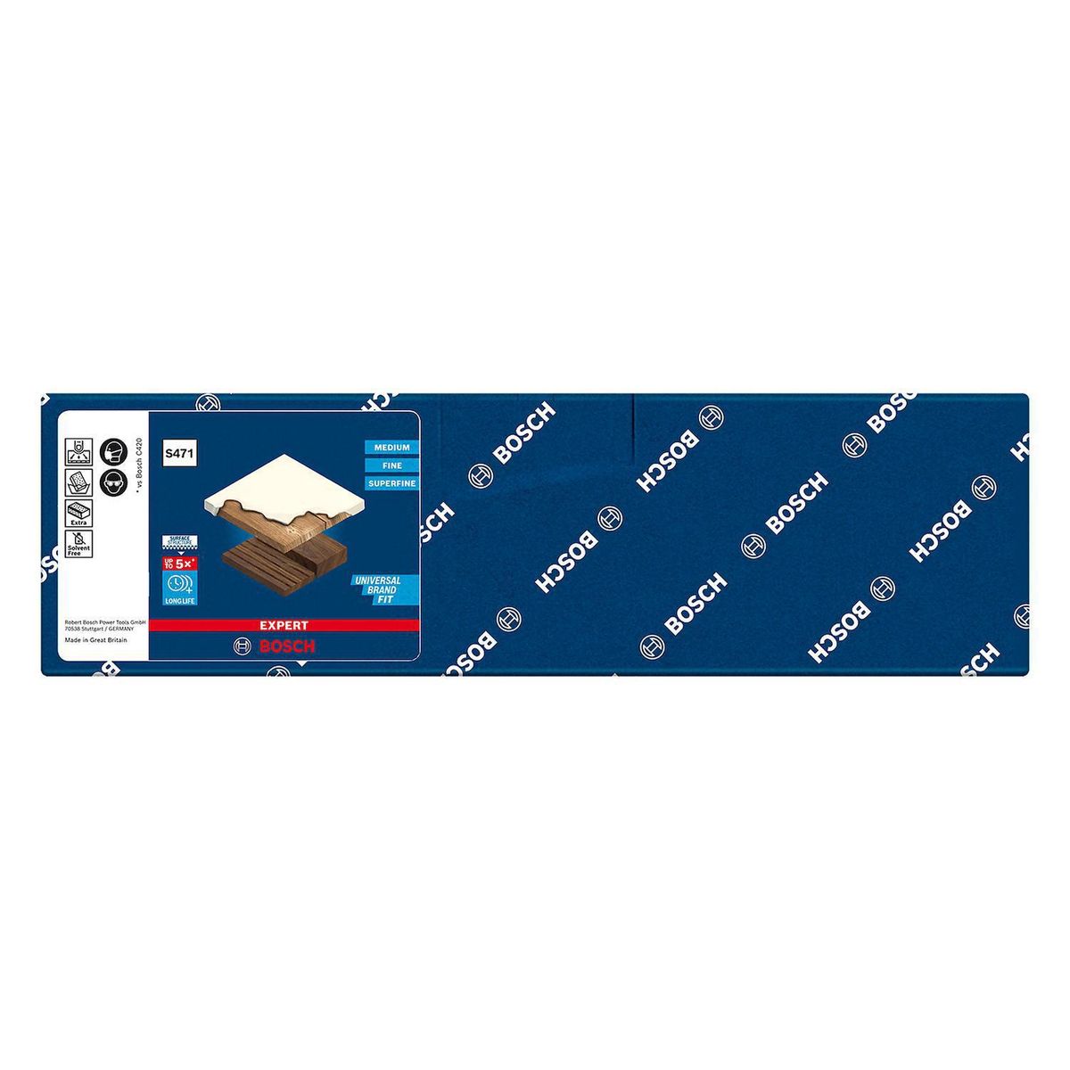 BOSCH - Pack 50 Esponjas Abrasivas Recta 69x26x97 mm Grano Medio