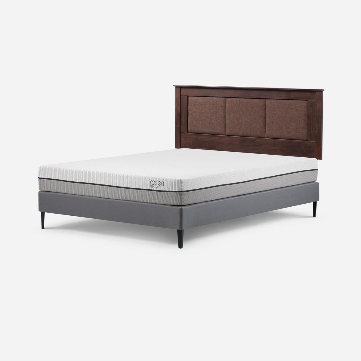 ROSEN - Cama 2 Plazas Europea Pratta Gris