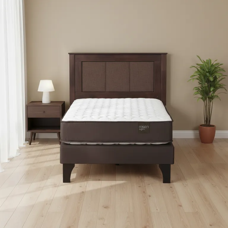 Cama 1.5 Plazas Europea New Ergo T + Respaldo