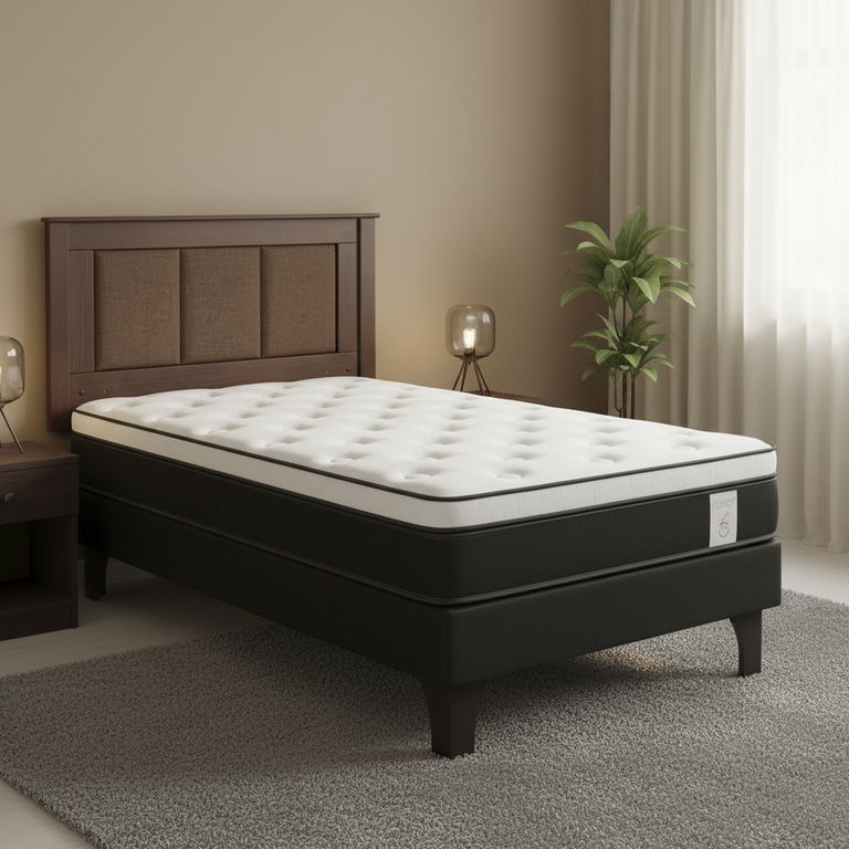 ROSEN Cama 1.5 plazas Europea Style 6 Café