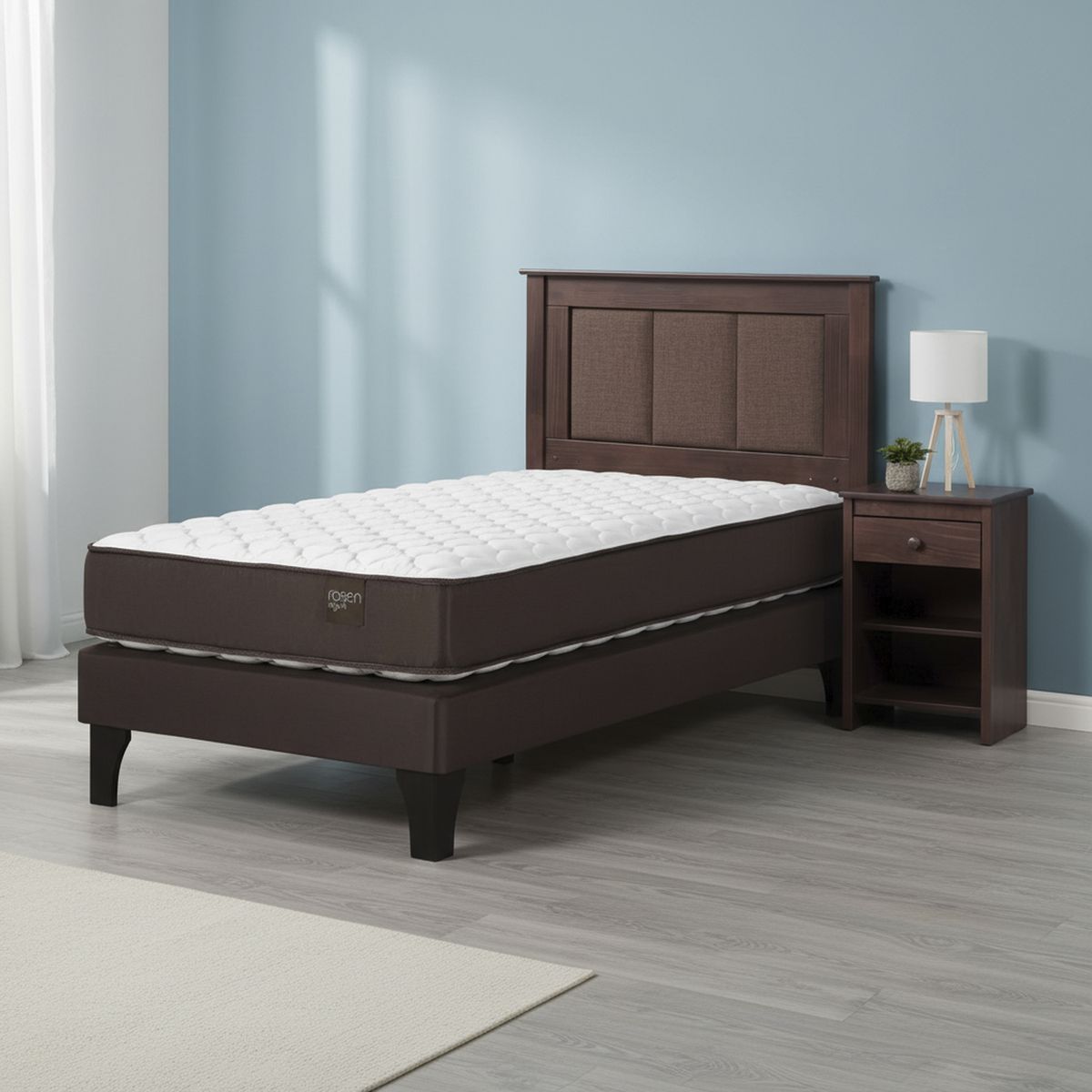 ROSEN - Cama 1 Plaza Europea New Ergo T + Respaldo + Velador