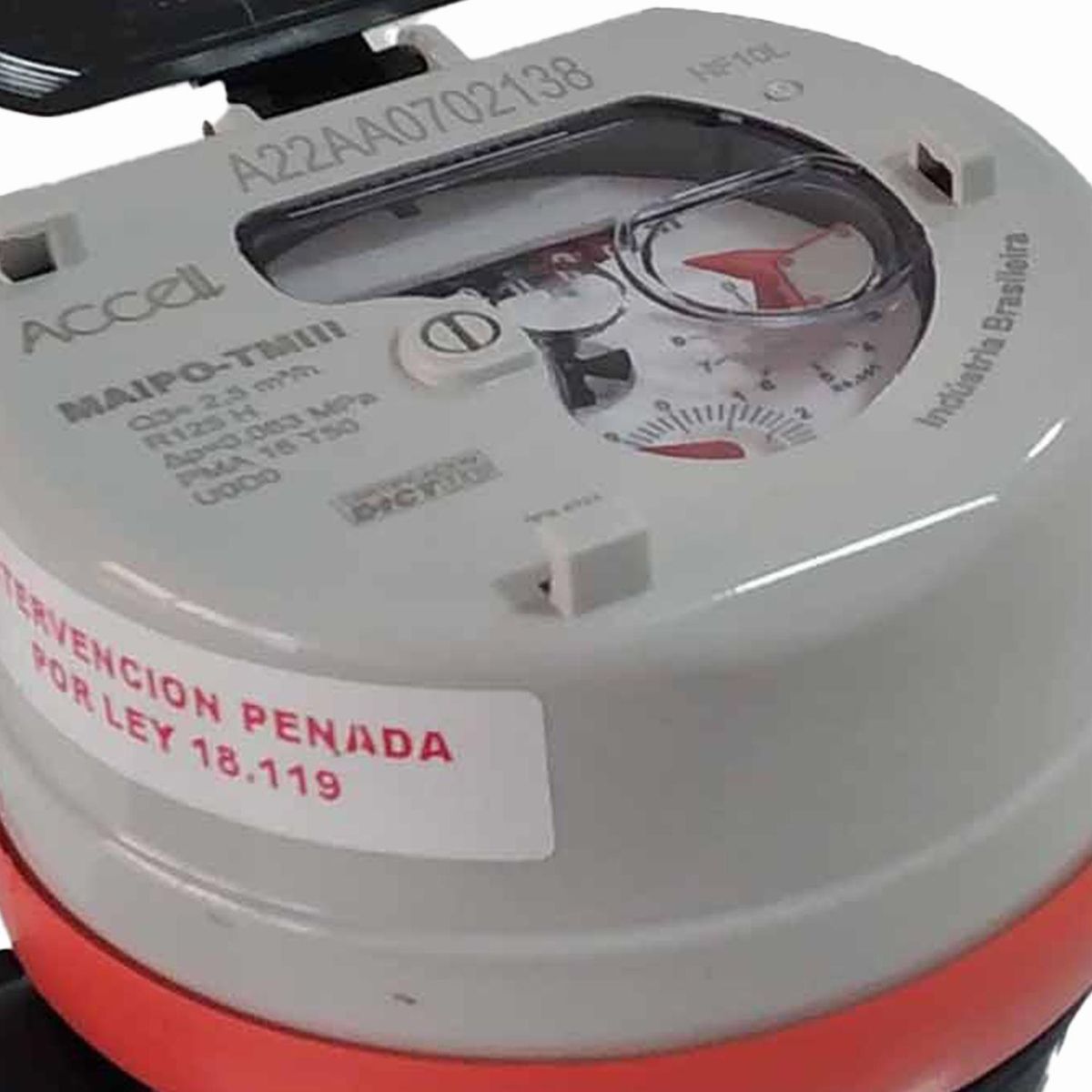 ACCELL - Medidor agua fria 3/4" Composite Roscas Iguales con unión