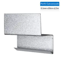 VOLCAN - Perfil acero galvanizado Siding corta gotera base 2,5 m