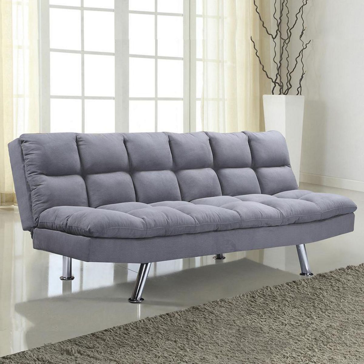 IDETEX - Futón tela Bari Junior gris