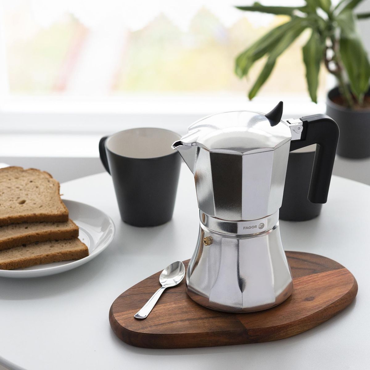 Fagor - Cafetera Aluminio 1500 ml Plateado