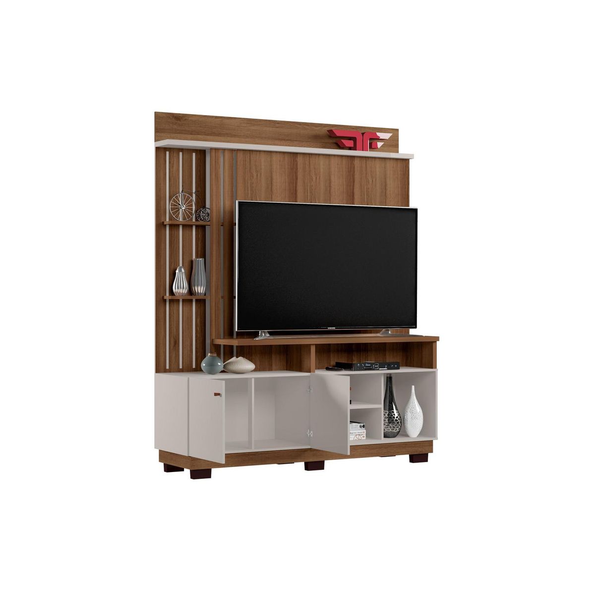 EXIT - Estante Sirius para tv hasta 55", 150 X 40,3 X 182,6 cm, matte/beige