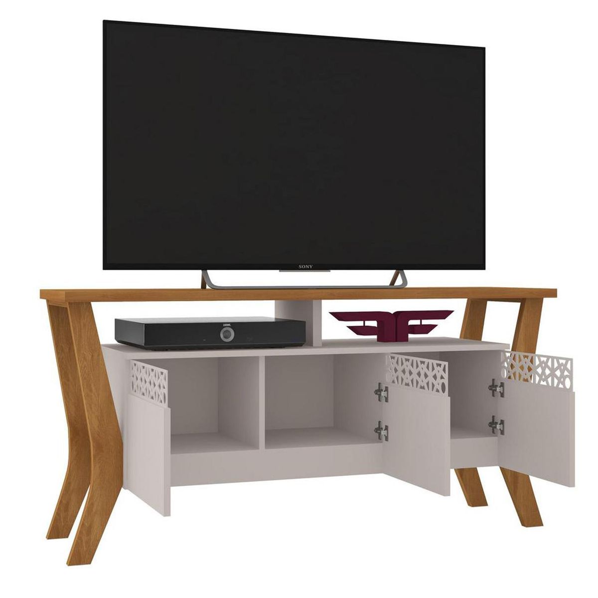 EXIT - Rack Prime, para tv hasta 55", 136 X 38,5 X 67 cm, beige/coral