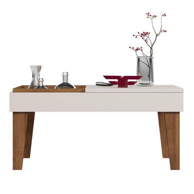 Mesa Centro Veneza moderna 68,2x41,5x34,5 cm beige/matte