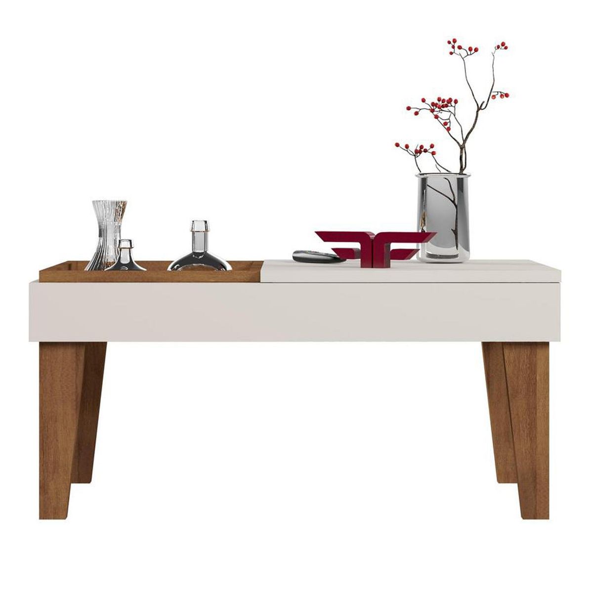 EXIT - Mesa Centro Veneza moderna 68,2x41,5x34,5 cm beige/matte