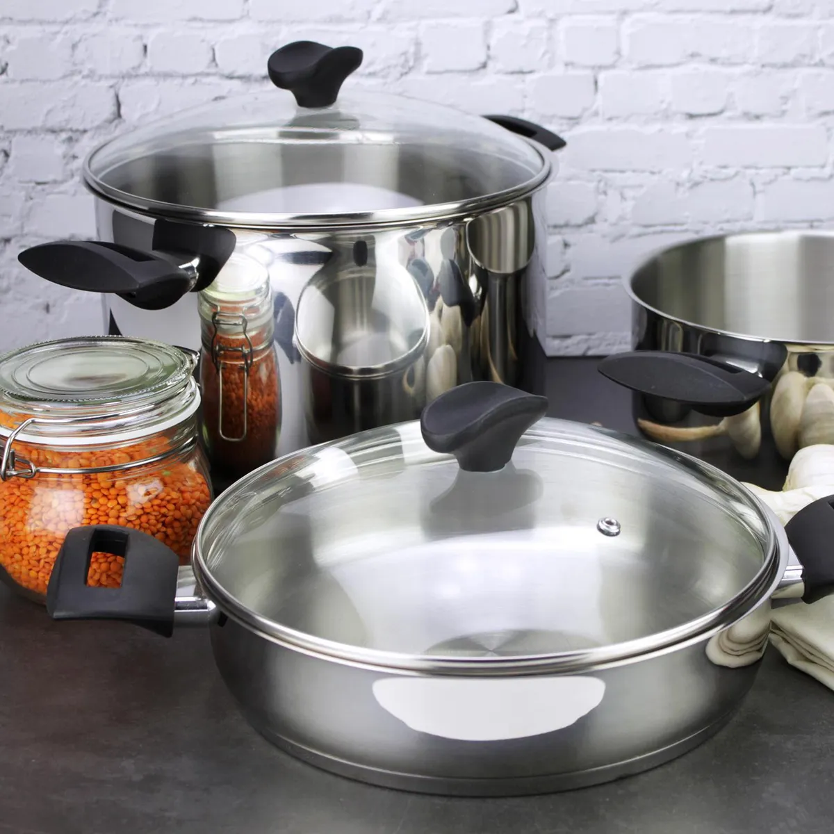 Fagor - Olla 24 cm acero inoxidable con tapa