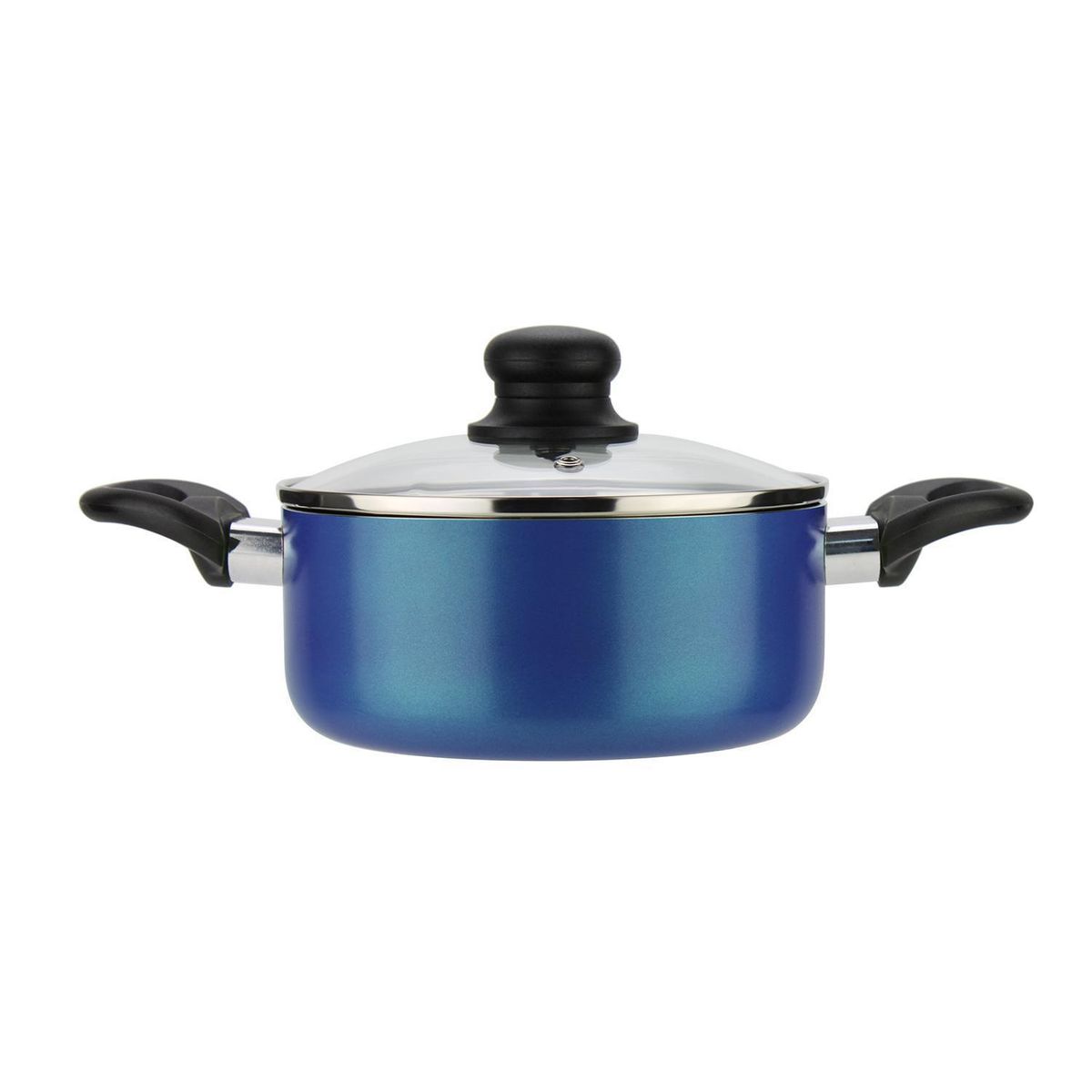 FANTUZZI - Batería de Cocina 6 Piezas Aluminio Gourmet Azul